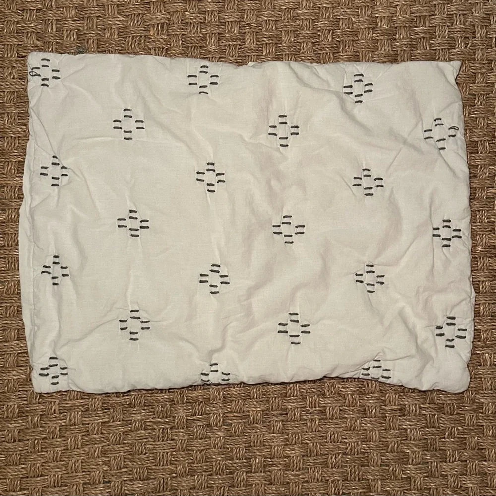 West Elm White Dash Stitch Sham Set (Two)